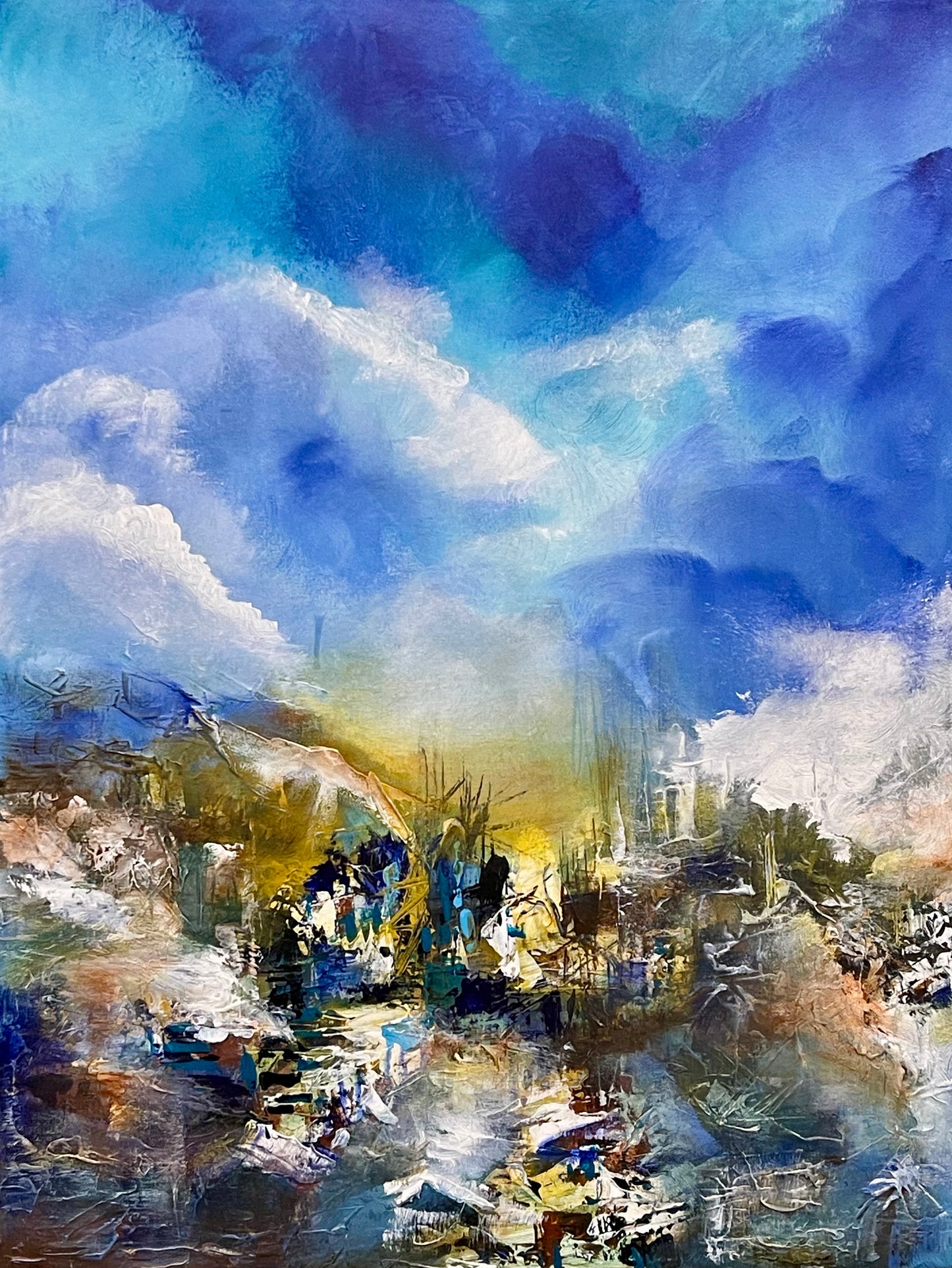 Golden Moonlit Night