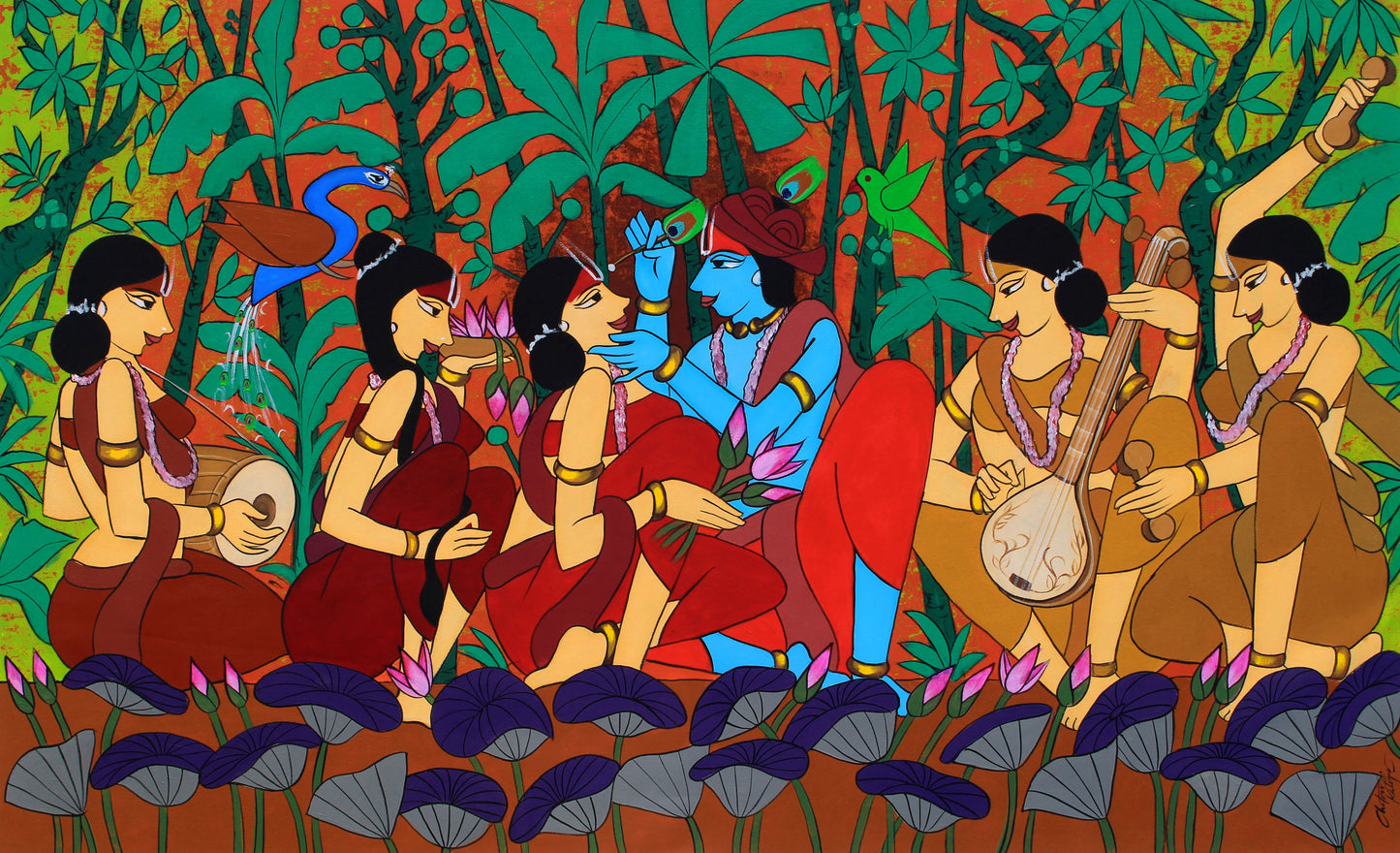 Krishna Adorning Radha