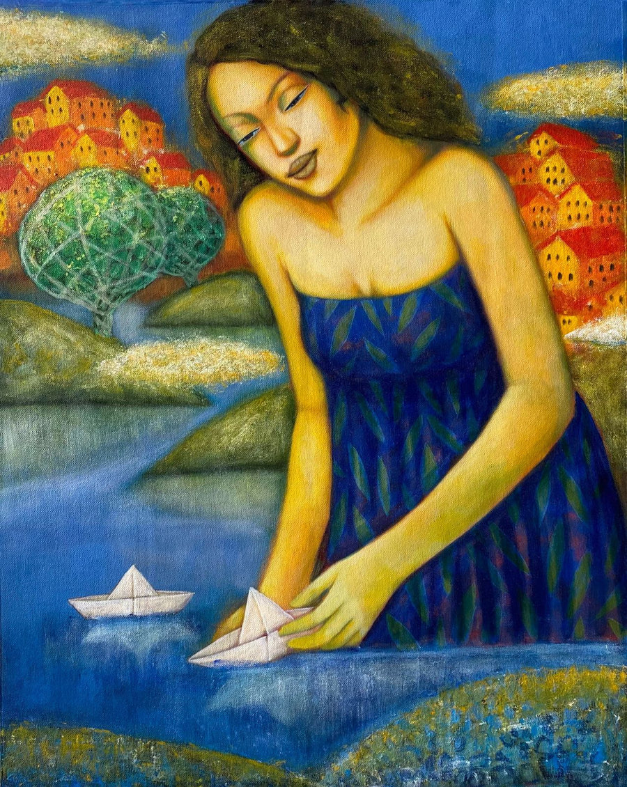 Girl with Paper Boat
